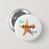 Sleep Beach essen - Schaltfläche Button (Vorne & Hinten)