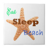 Sleep Beach essen - Tile Fliese (Vorderseite)