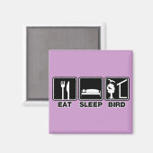 Sleep Bird essen (blind) Magnet (Vorderseite/Rückseite)