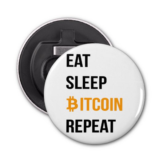 Sleep Bitcoin wiederholen Flaschenöffner (Vorderseite)