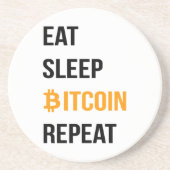 Sleep Bitcoin wiederholen Getränkeuntersetzer (Vorne)
