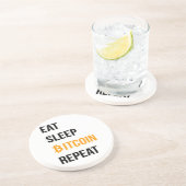 Sleep Bitcoin wiederholen Getränkeuntersetzer (Seite)