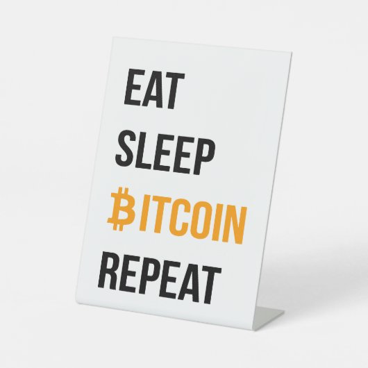 Sleep Bitcoin wiederholen Sockelschild (Vorderseite)