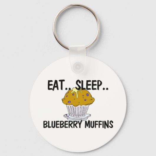 Sleep BLUEBERRY MUFFINS essen Schlüsselanhänger (Vorderseite)