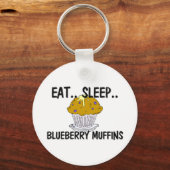 Sleep BLUEBERRY MUFFINS essen Schlüsselanhänger (Vorderseite)