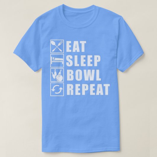 Sleep Bowl wiederholen 1 T-Shirt (Design vorne)