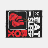 Sleep Box essen - Boxing Lover Gym Boxer Kickboxin Fleecedecke (Vorderseite (Horizontal))