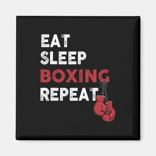 Sleep Box essen - Boxing Lover Gym Boxer Kickboxin Magnet (Vorne)