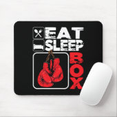 Sleep Box essen - Boxing Lover Gym Boxer Kickboxin Mousepad (Mit Mouse)