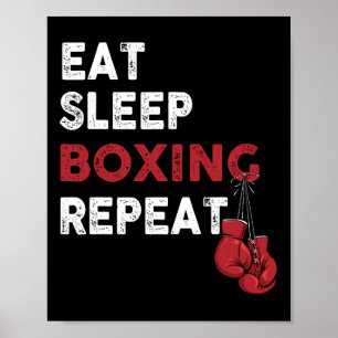 Sleep Box essen - Boxing Lover Gym Boxer Kickboxin Poster