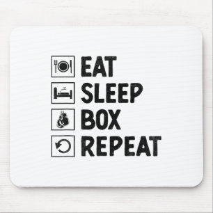 Sleep Box Wiederholen Boxer Sport Stärke Athlete Mousepad