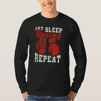 Sleep Boxing Wiederholen Boxer Player Coach Boxer T-Shirt
