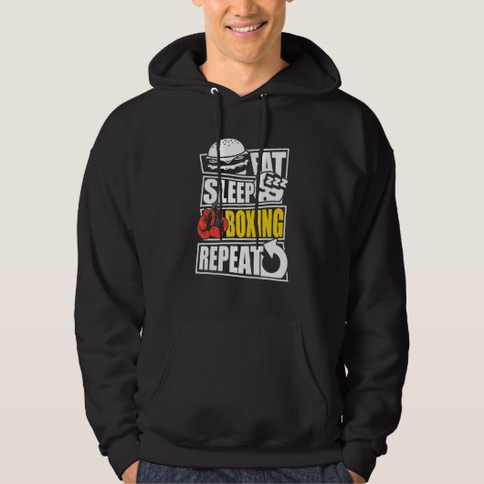 Sleep Boxing Wiederholen Spieler oder Trainer Hoodie (Vorderseite)