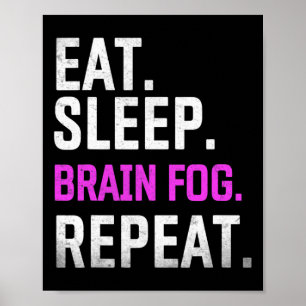 Sleep Brain Fog Wiederholung Fibromyalgie Bewussts Poster