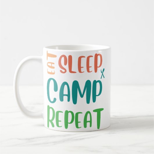 Sleep Camp Wiederholung essen - Das ultimative Cam Kaffeetasse (Links)