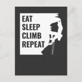Sleep Climb essen Wiederholung Postkarte (Vorderseite)