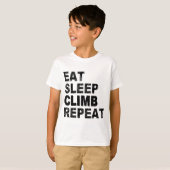 Sleep Climb essen Wiederholung T-Shirt (Vorne ganz)