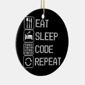 Sleep-Code wiederholen Coder-Entwickler-Computer Keramik Ornament (Rechts)