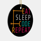 Sleep-Code wiederholen Coder-Entwickler-Computer Keramik Ornament (Rechts)