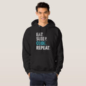 Sleep-Code wiederholen Coding-Programmierer essen Hoodie (Vorne ganz)