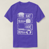 Sleep Code wiederholen Computerprogrammer CLI 1 T-Shirt (Design vorne)