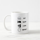 Sleep-Code wiederholen Funy-Programmierer Kaffeetasse (Links)