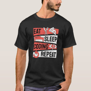 Sleep Coding Repeat Programmer programmieren T-Shirt