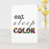 Sleep Color Rainbow Design essen Karte (Gelbe Blume)
