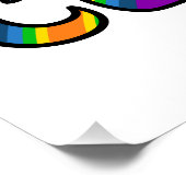 Sleep Color Rainbow Design essen Poster (Ecke)