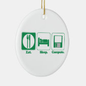 Sleep-Computer (grün) Keramik Ornament (Rechts)