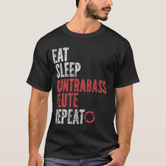 Sleep Contrabass Flöte wiederholen T-Shirt (Vorderseite)