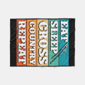 Sleep Cross Country Wiederholung Skier Winter Spor Fleecedecke (Vorderseite (Horizontal))