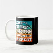 Sleep Cross Country Wiederholung Skier Winter Spor Kaffeetasse (Links)