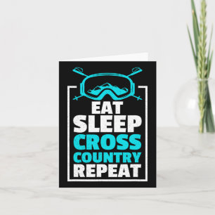 Sleep Cross Country Wiederholung Skier Winter Spor Karte