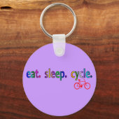 Sleep Cycle Fahrradfahrer Geschenke Schlüsselanhänger (Vorderseite)
