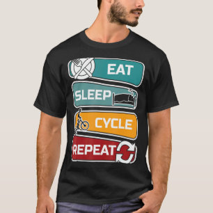 Sleep Cycle Wiederholung des Radfahrens T-Shirt