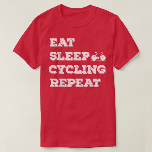 Sleep Cycling Repeat Bicycle T-Shirt (Design vorne)