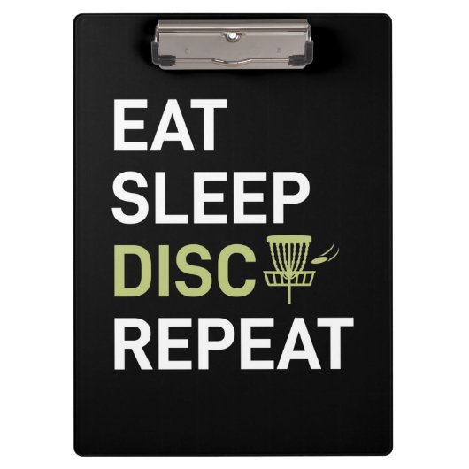 Sleep Disk Golf wiederholen Klemmbrett (Vorderseite)