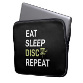 Sleep Disk Golf wiederholen Laptopschutzhülle (Vorderseite Links)