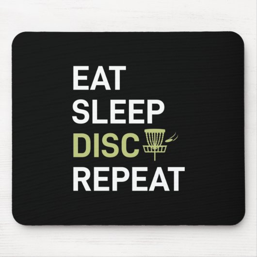 Sleep Disk Golf wiederholen Mousepad (Vorne)