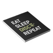 Sleep Disk Golf wiederholen Notizblock (angewinkelt)