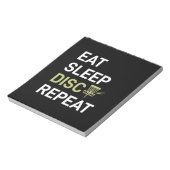 Sleep Disk Golf wiederholen Notizblock (Rotiert)