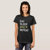 Sleep Disk Golf wiederholen T-Shirt (Vorne ganz)