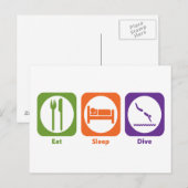 Sleep Dive essen Postkarte (Vorne/Hinten)