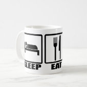 Sleep Eat and Game Funny Geek Novelty Kaffeetasse (Vorderseite Links)