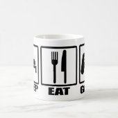 Sleep Eat and Game Funny Geek Novelty Kaffeetasse (Mittel)