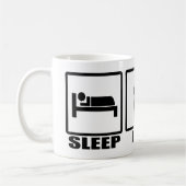 Sleep Eat and Game Funny Geek Novelty Kaffeetasse (Links)
