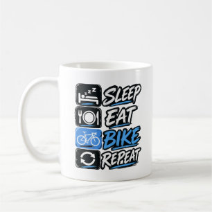 Sleep Eat Bike Repeat Kaffeetasse