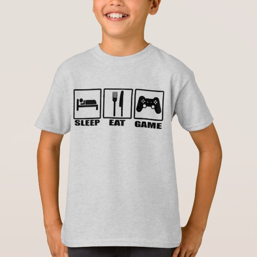 Sleep Eat Game T-Shirt (Vorderseite)