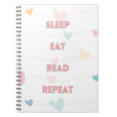 Sleep Eat Read Repeat Notebook Notizblock (Vorderseite)